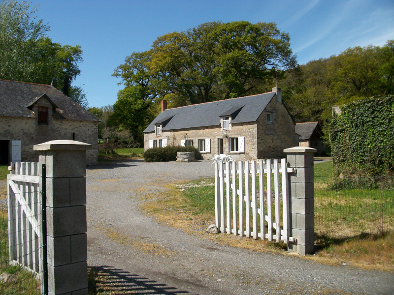 Jardin vue large avec portail